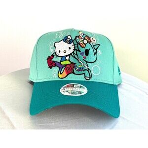 Rare Tokidoki x Hello Kitty Aquamarina Mermicorno New Era Teal Hat Cap HTF